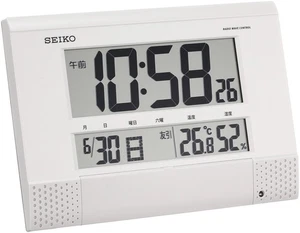 Seiko Clock Wall Clock Table Clock Radio Wave Digital Program Function Calendar - Picture 1 of 1