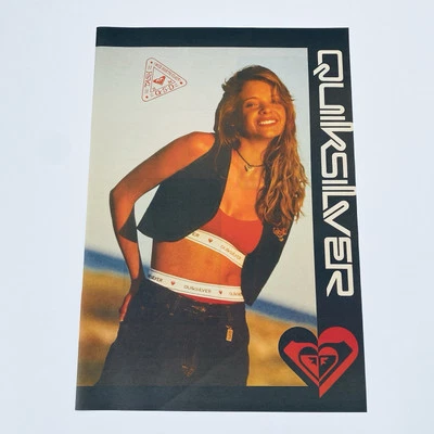 Vintage Quiksilver 90s Poster Original Print Ad Rare Vintage Surfwear Advert - image 1 of 4