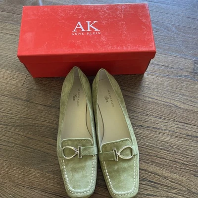 Женские AK Anne Klein iFlex зеленый замши кожаные туфли на плоской подошве Akburt размер 11N новый - Изображение 1 из 4