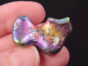 TP-96) WEIRD RARE TITANIUM Polymorph orange pink Rainbow make a PENDANT Jewelry - Picture 1 of 2