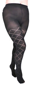 Pretty Polly Medium to Large Patterned Opaque 40 Denier Medium Support Tights 