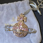 Vivienne Westwood Necklace Large Safety Pin Pink Orb Necklace #228