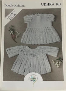 Baby Mädchen Spitzenkleid + Engel Top Set HÄKELMUSTER Kontrastpasse UKHKA 163 - Bild 1 von 7