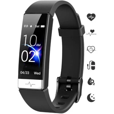 Unisex Bluetooth Smartwatch Fitness Sport Mode Heart Rate IP67 Body Temperature - Image 1 of 4