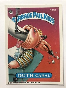 Garbage Pail Kids 1987 Topps Original Series 8 Sticker Ruth Canal 333b