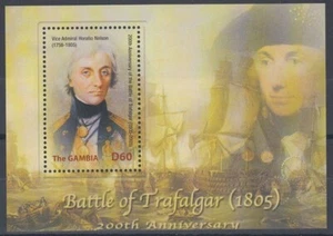 GAMBIA 2005 TRAFALGAR NELSON MINT M/S (ID:795/D56972) - Picture 1 of 1