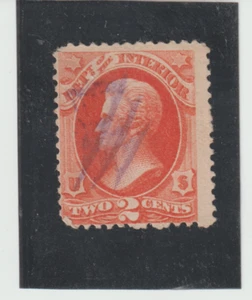 US Scott # O97 Used 2c Interior Department Official w/ Purple Fancy Cancel - Picture 1 of 1