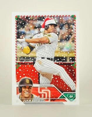 2023 Topps Holiday #H199 Juan Soto SP Santa Hat Variation - Image 1 of 2
