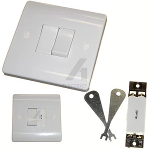 2 Gang Lighting Grid Switch with upto 2 Emergency Keyswitch Test Switch Modules - Picture 1 of 15