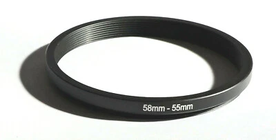 One Brand New 58mm to 55 mm 58-55mm Metal Step-down Stepping Ring Filter Adapter - Image 1 of 4