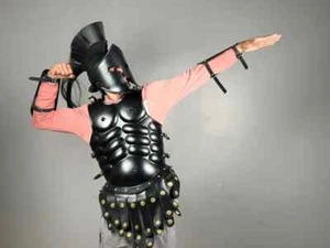 300 movie king leonidas armor suit | King of Sparta Leonidas Black Costume Set - Picture 1 of 8