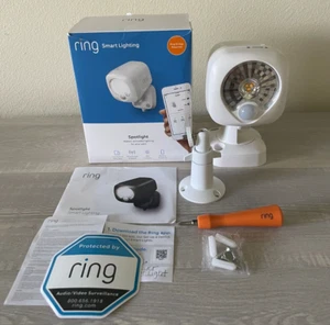 Ring Smart Lighting White Spotlight, Battery-Powered, Outdoor Motion-Sensor - Picture 1 of 15