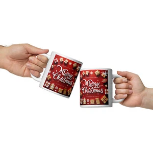 White glossy mug - Merry Christmas gifts - Alex Brandt® - Picture 1 of 4