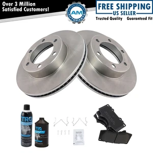Front Semi Metallic Brake pad & Rotor Kit w/Fluids for Toyota Pickup Truck - Picture 1 of 4