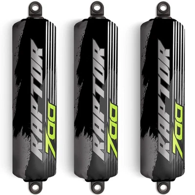 Armor Black Grey Shock Covers for Yamaha Raptor YFM700R [Special Edition](Set 3) - Image 1 of 4