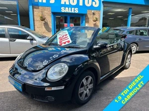 2008 08 VOLKSWAGEN BEETLE 1.9 TDI CABRIOLET DIESEL BLACK ELEC HOOD - Picture 1 of 24