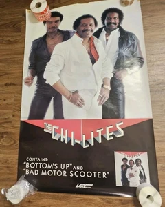 Póster promocional original de The Chi-Lites - Bottom's Up Larc Records 35x23 - Imagen 1 de 5