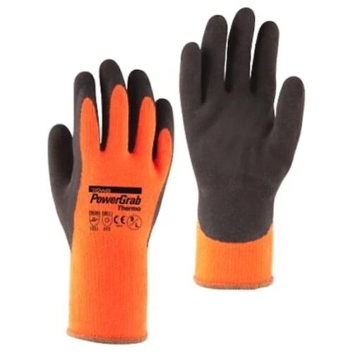 (1Paar=4,27€) 6 Paar TOWA PowerGrab Thermo orange Handschuhe Winterhandschuhe