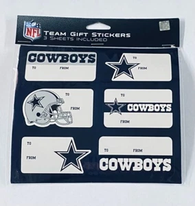 Dallas Cowboys Geschenkanhänger Aufkleber Packung mit 3 Blättern - Bild 1 von 1