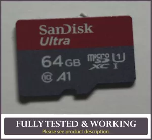 SanDisk Ultra 64gb microSDHC Class 10, U1 (Red) - Picture 1 of 1