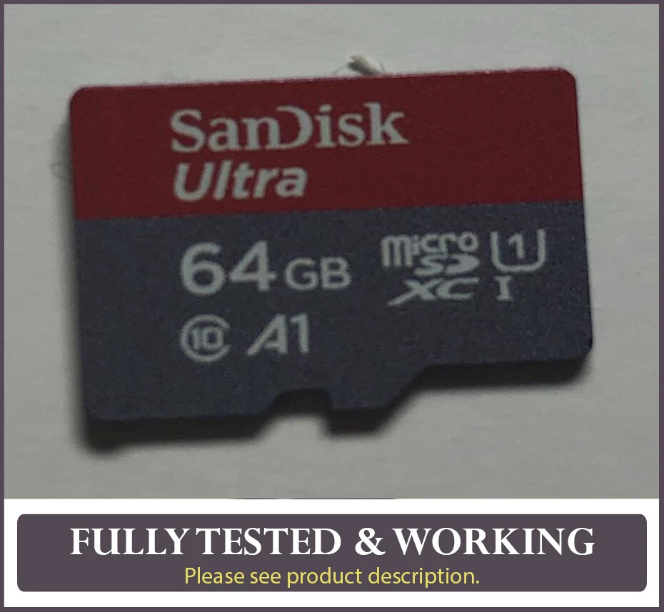 SanDisk Ultra 64gb microSDHC  Class 10, U1  (Red) - Image 1 of 1