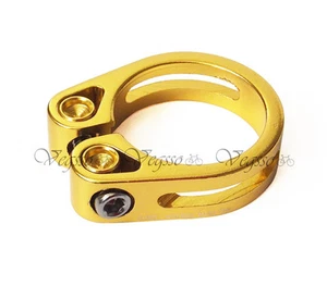 NEW KREX SEATPOST CLAMP 34.9MM ROAD MTB AL6061, GOLD - Picture 1 of 5