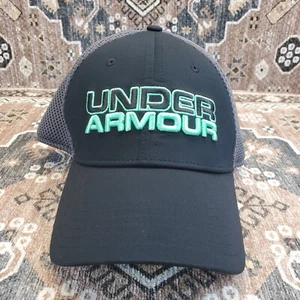 Under Armour Gray Cyan Hat UA Flex Fit Size LG/XL Mesh Back Breathable Cap - Picture 1 of 10