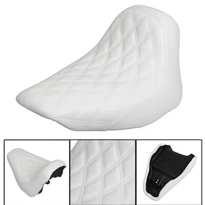 Asiento individual conductor blanco para Harley Heritage Softail 2006-2017 clásico FLSTC - Imagen 1 de 13