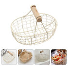  Bread Wire Storage Basket with Handle Wrought Iron Bracket Baby