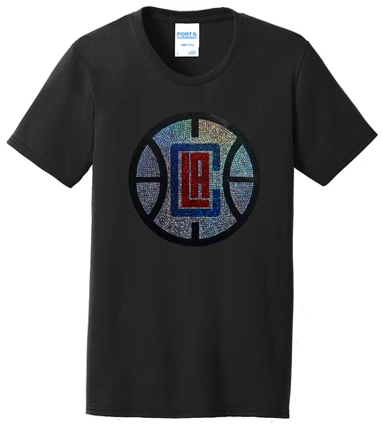 Women's Los Angeles Clippers Bling Basketball Ladies Bling T-Shirt Shirt S-4XL Cover