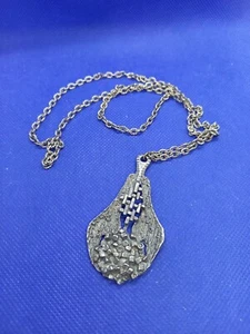 Astri Holthe Vintage Pewter Norway pendant necklace scandinavian  design - Picture 1 of 7