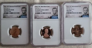 2019-W NGC Lincoln Cent 3 Coin Set PF70RD - ULTRA CAMEO, REV PF70RD, UNC MS69RD - Picture 1 of 2