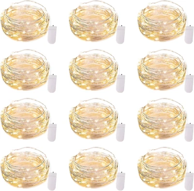12 Pack LED Fairy Lights Battery Operated String Lights - 7Ft 20LED Waterproof S - Image 1 of 4