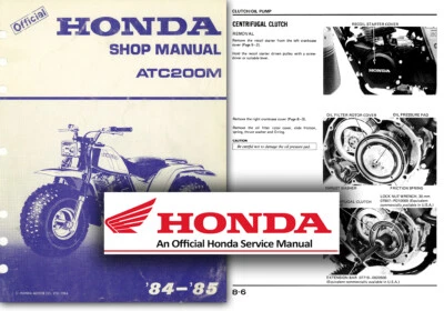Honda ATC200M Service Workshop Repair Shop Manual ATC 200 M Trike ATC200 1984 85 - Image 1 of 2