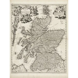 Visscher 1689 Bildkarte Königreich Schottland großer Druck 46x61 cm - Bild 1 von 5