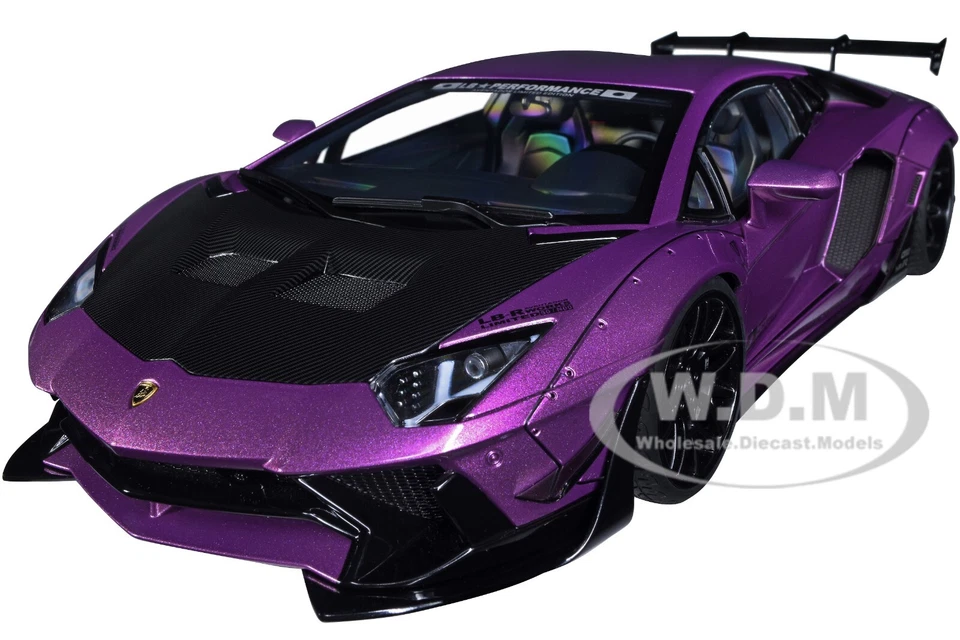 AUTOart Lamborghini Aventador Liberty Walk LB-Works Viola - 1 18 79242