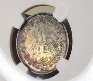 Italia 1863M BN Valor Lira Inverso KM# 15.1 - Imagen 1 de 3