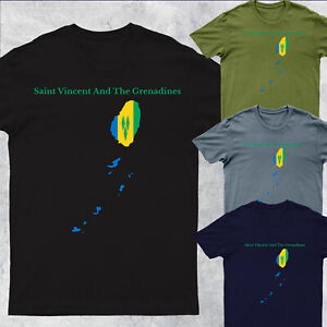 Saint Vincent And The Grenadines Flag Mens T shirts Unisex Tee Top #D #P1 #PR