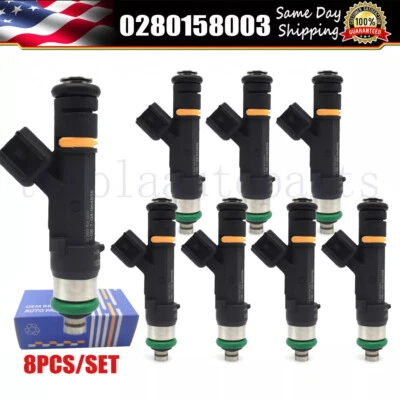 8x Inyector de combustible OEM 0280158003 3L3E-D5A para Ford F-150 Heritage 2004 5,4 L V8 Foto 1 de 4