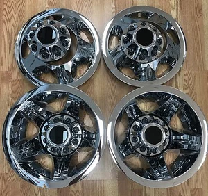 2008-2010 Silverado 3500 1-ton Dually 17" Wheel Simulators Liners Center Cap SET - Picture 1 of 10