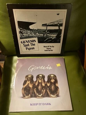 Lot of 2 GENESIS 12" Vinyl Singles ~Spot the Pigeon EP, Keep it Dark Single VG+ Foto 1 de 4