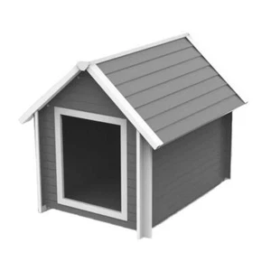 New Age Pet Outdoor Dog House with Elevated Floor Bunk Style Extra Large Grey - Picture 1 of 3