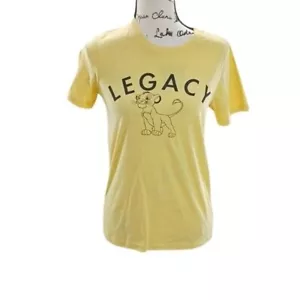Disney Lion King T Shirt Yellow Legacy Simba Fitted Short Sleeve Womens Size L - Picture 1 of 5