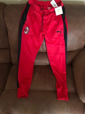 Puma Ac Milan Practice Tango  Red-red Soccer T7 Pants NWT SiZe S Mens TN17970 Cover