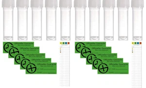 10 X Schraubröhrchen 15 ML + Bandes Log + Autocollant Geocahing Paquet Set - Photo 1/1