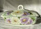 LEGUMIER SOUPIERE EN  FAIENCE DE LUNEVILLE KELLER GUERIN REINES MARGUERITES