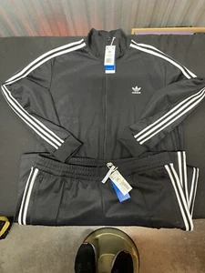 adidas Originals | BECKENBAUER TRACKSUIT | Black w/White | JACKET & PANTS | XXL - Picture 1 of 10