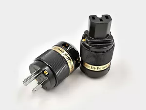 IeGO 8095-Ag Pure Silver Hi-End Power Plug and IEC Connector Black (10% off) - Picture 1 of 3