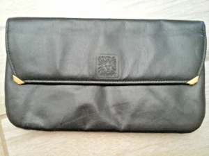 Anne Klein by St Thomas Black Snap Flap Close 3 Pocket Envelope Wallet. Size 4x7 - Picture 1 of 6