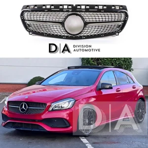 FITS FOR MERCEDES BENZ A CLASS W176 DIAMOND CHROME GRILL GRILLE AMG LOOK 16-18 - Picture 1 of 12
